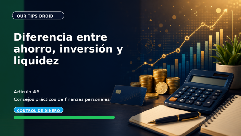 Diferencia entre ahorro, inversión y liquidez