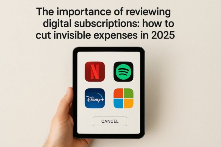 The importance of reviewing digital subscriptions: how to cut invisible expenses in 2025