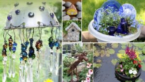 Garden Elegance: Repurposed Garden Art